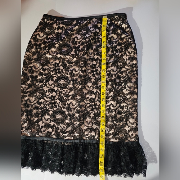 NWT Escada 2 piece Suit Black Lace Ribbon over Pink Sz 40/Medium - Picture 8 of 11